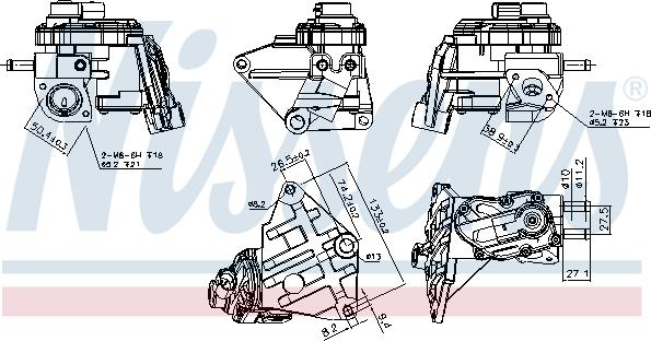 Nissens 98348 - Клапан возврата ОГ unicars.by