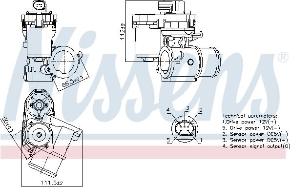 Nissens 98347 - Клапан возврата ОГ unicars.by