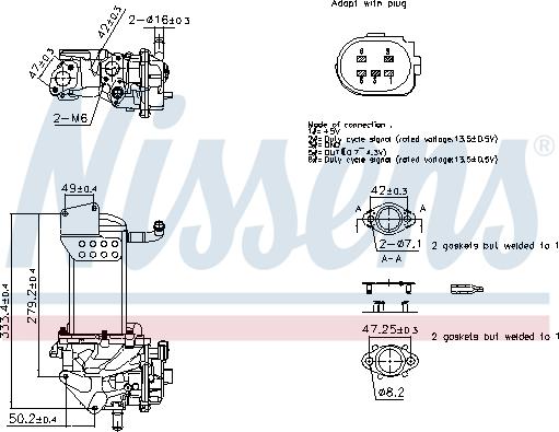 Nissens 98359 - Клапан возврата ОГ unicars.by