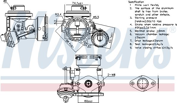 Nissens 98299 - Клапан возврата ОГ unicars.by