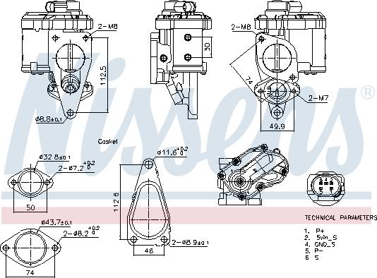 Nissens 98241 - Клапан возврата ОГ unicars.by