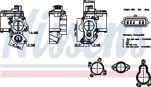 Nissens 98265 - Клапан возврата ОГ unicars.by