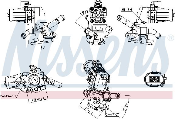 Nissens 98238 - Клапан возврата ОГ unicars.by