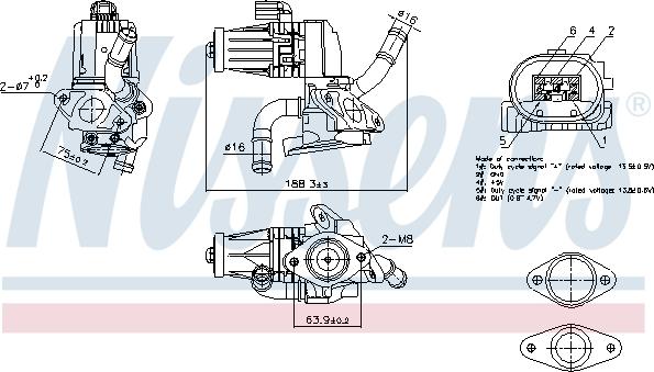 Nissens 98232 - Клапан возврата ОГ unicars.by