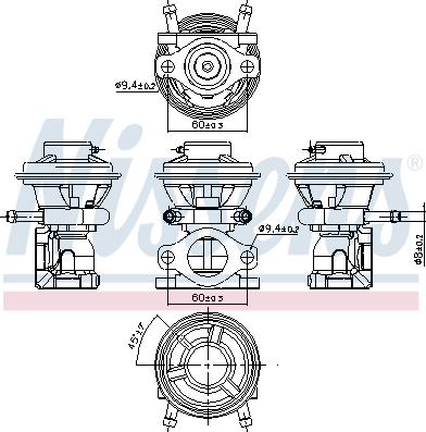 Nissens 98226 - Клапан возврата ОГ unicars.by