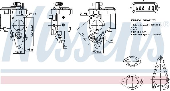 Nissens 98272 - Клапан возврата ОГ unicars.by