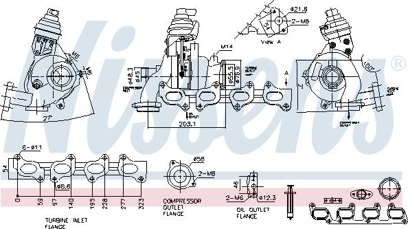 Nissens 93499 - Турбина, компрессор unicars.by