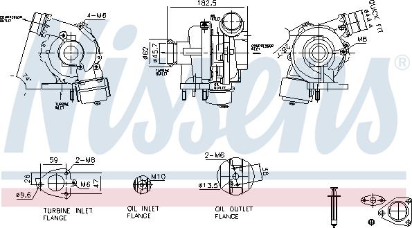 Nissens 93450 - Турбина, компрессор unicars.by