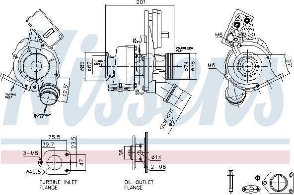 Nissens 93519 - Турбина, компрессор unicars.by