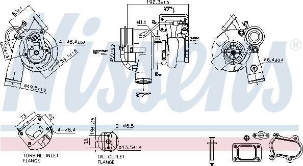 Nissens 93528 - Турбина, компрессор unicars.by