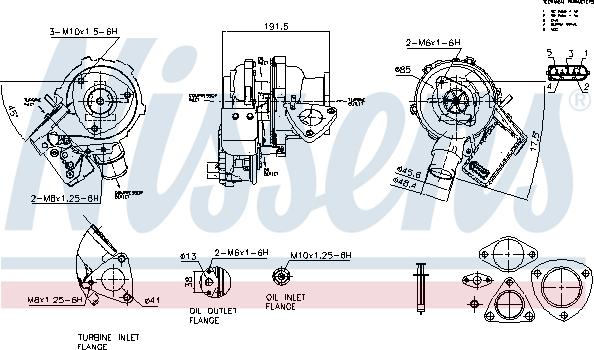 Nissens 93610 - Турбина, компрессор unicars.by