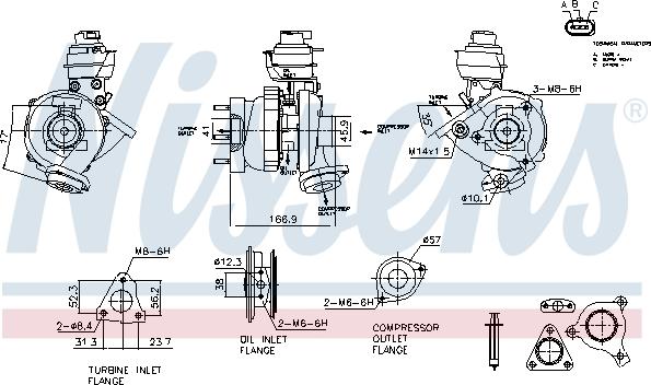 Nissens 93630 - Турбина, компрессор unicars.by