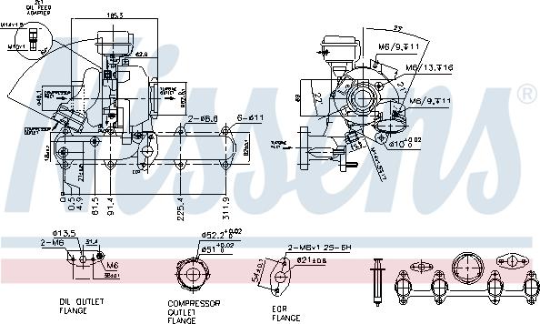 Nissens 93068 - Турбина, компрессор unicars.by