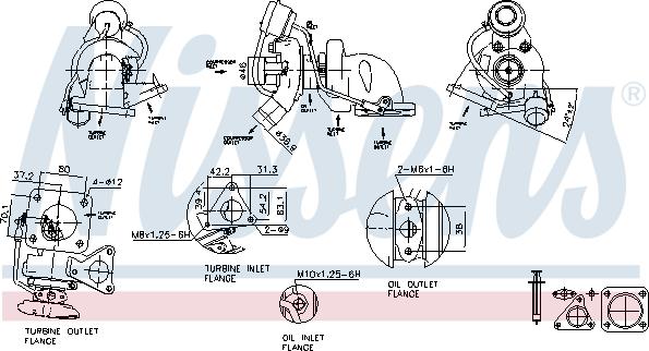 Nissens 93075 - Турбина, компрессор unicars.by