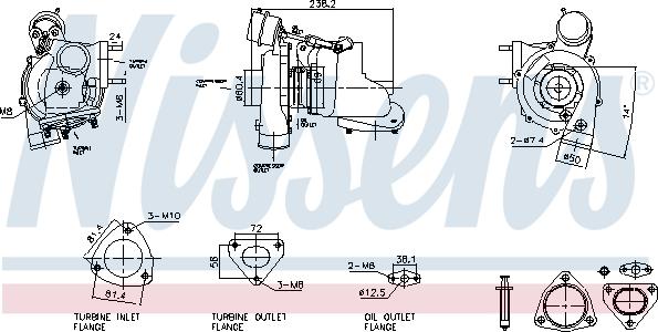 Nissens 93730 - Турбина, компрессор unicars.by