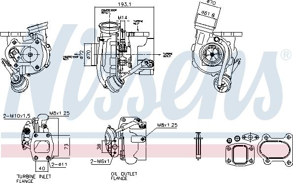 Nissens 93772 - Турбина, компрессор unicars.by