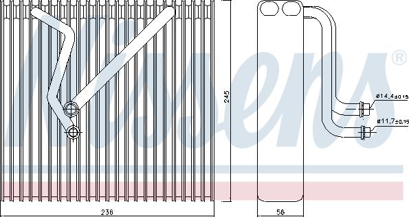 Nissens 92163 - Испаритель, кондиционер unicars.by