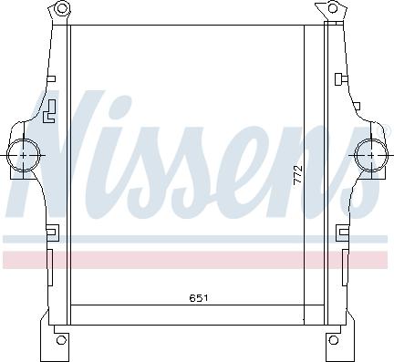 Nissens 97047 - Интеркулер, теплообменник турбины unicars.by