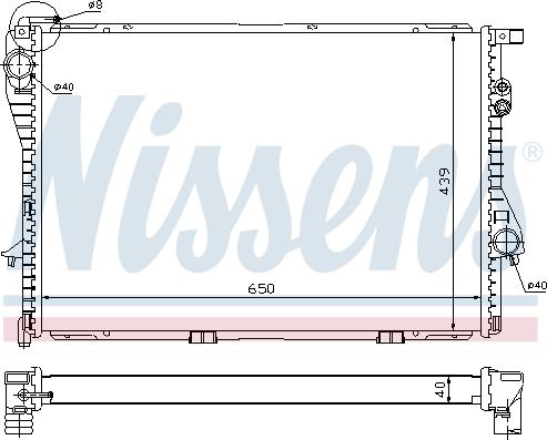 Nissens 60752A - Радиатор, охлаждение двигателя unicars.by