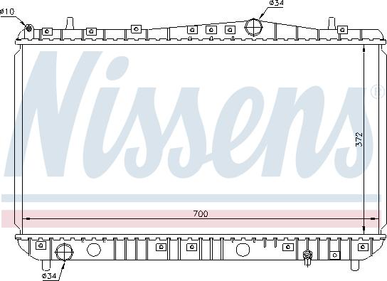 Nissens  61633 - Радиатор, охлаждение двигателя unicars.by