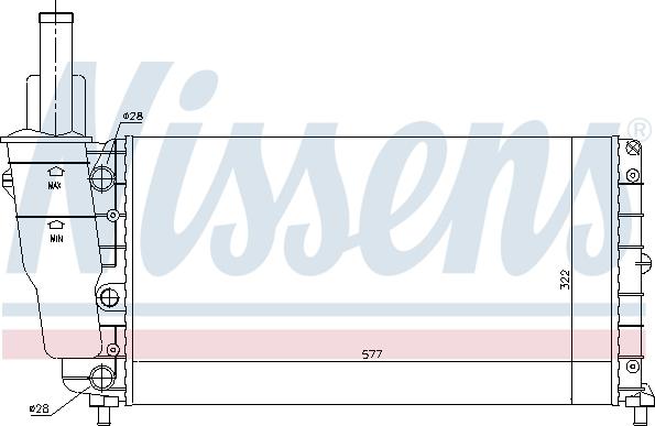 Nissens 61858 - Радиатор, охлаждение двигателя unicars.by