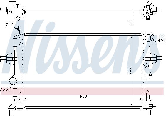 Nissens 630041 - Радиатор, охлаждение двигателя unicars.by