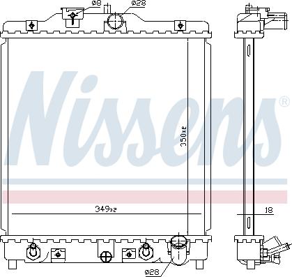 Nissens 633081 - Радиатор, охлаждение двигателя unicars.by