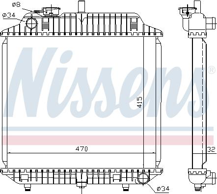 Nissens 62516 - Радиатор, охлаждение двигателя unicars.by