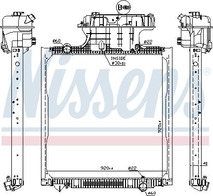 Nissens 62873 - Радиатор, охлаждение двигателя unicars.by