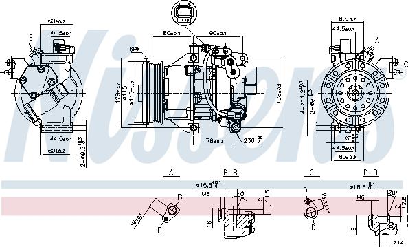 Nissens 89554 - Компрессор кондиционера unicars.by