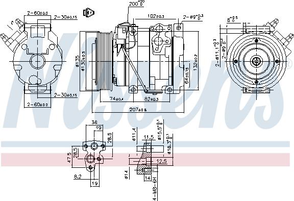 Nissens 89558 - Компрессор кондиционера unicars.by