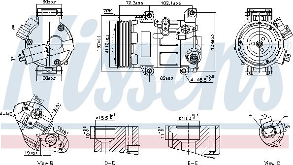 Nissens 89516 - Компрессор кондиционера unicars.by