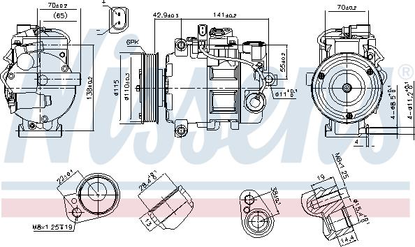 Nissens 89513 - Компрессор кондиционера unicars.by