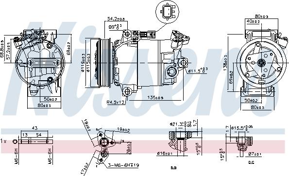 Nissens 89608 - Компрессор кондиционера unicars.by