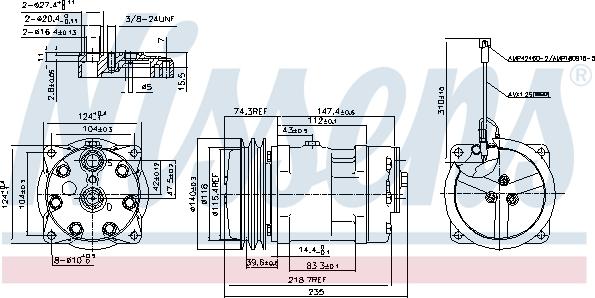 Nissens 89611 - Компрессор кондиционера unicars.by