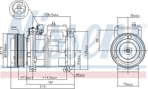 Nissens 89093 - Компрессор кондиционера unicars.by