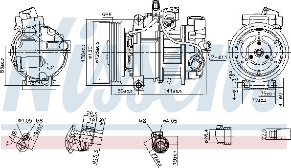 Nissens 890921 - Компрессор кондиционера unicars.by