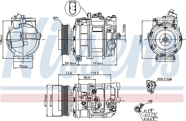 Nissens 89092 - Компрессор кондиционера unicars.by