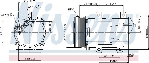 Nissens 89046 - Компрессор кондиционера unicars.by