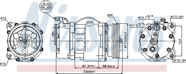 Nissens 89040 - Компрессор кондиционера unicars.by