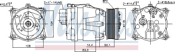 Nissens 89048 - Компрессор кондиционера unicars.by