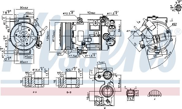 Nissens 890420 - Компрессор кондиционера unicars.by