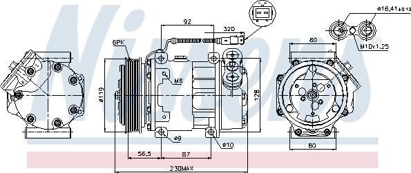 Nissens 89047 - Компрессор кондиционера unicars.by