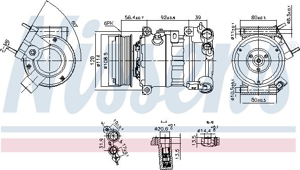 Nissens 890599 - Компрессор кондиционера unicars.by