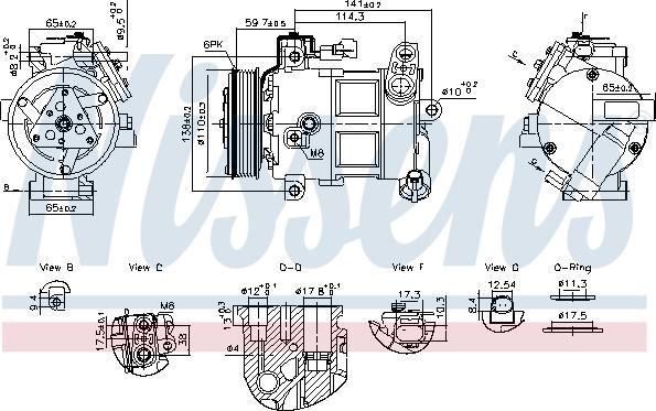 Nissens 890596 - Компрессор кондиционера unicars.by