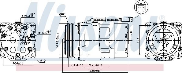 Nissens 89055 - Компрессор кондиционера unicars.by