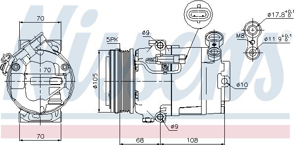 Nissens 89050 - Компрессор кондиционера unicars.by