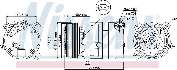 Nissens 89058 - Компрессор кондиционера unicars.by