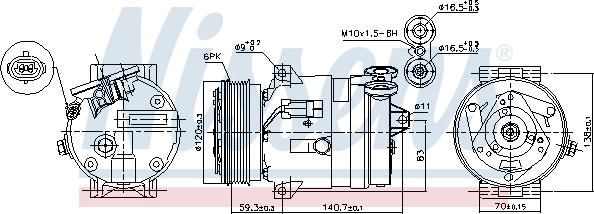 Nissens 89057 - Компрессор кондиционера unicars.by