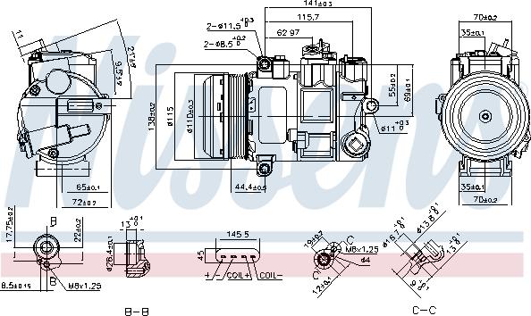 Nissens 890696 - Компрессор кондиционера unicars.by